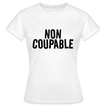 non coupable - T-shirt Femme - blanc - Devant - AI Model Female 172 dark (172cm)