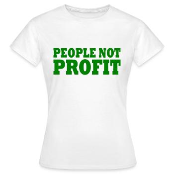People not profit - T-shirt Femme - blanc - Devant - AI Model Female 172 dark (172cm)