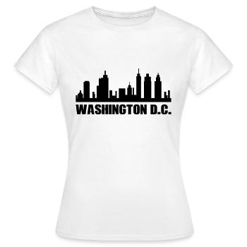 Washington D.C. - T-shirt Femme - blanc - Devant - AI Model Female 172 dark (172cm)