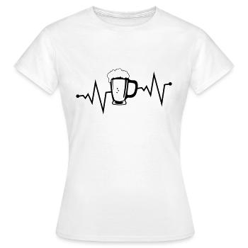 Beer Pulse - Women's T-Shirt - white - Front - AI Model Female 172 dark (172cm)