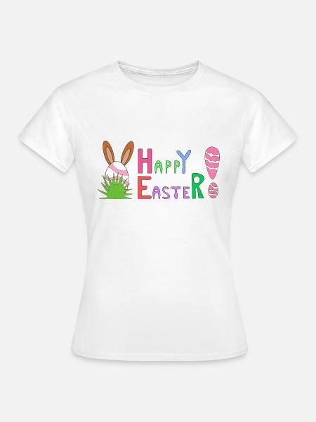 Happy Easter - Frauen T-Shirt - Weiß