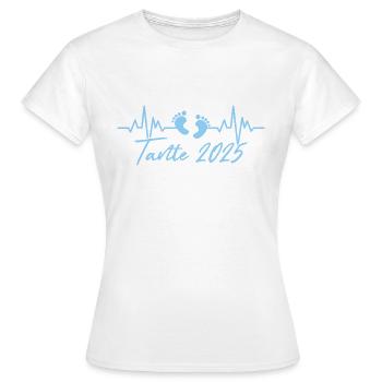 Werdende Tante 2025 Schwangerschaftsverkündung - Frauen T-Shirt - Weiß - Vorne - AI Model Female 172 dark (172cm)
