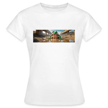 grenouille bave visqueuse géante montée du monstre mutant - T-shirt Femme - blanc - Devant - AI Model Female 172 dark (172cm)