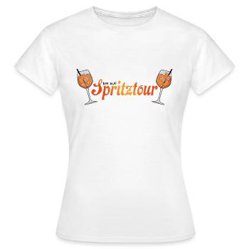 Bin auf Spritztour Spritz Cocktail Aperitif - Frauen T-Shirt - Weiß - Vorne - AI Model Female 172 dark (172cm)