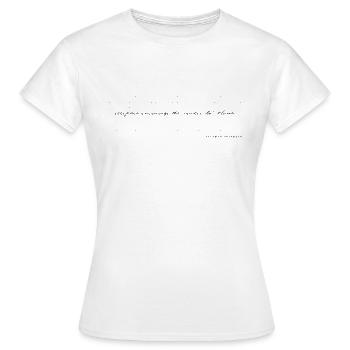 Ellipses, calligraphie moderne, humour minimaliste - T-shirt Femme - blanc - Devant - AI Model Female 172 dark (172cm)