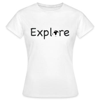 Explore - T-shirt Femme - blanc - Devant - AI Model Female 172 dark (172cm)