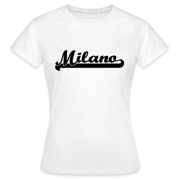 magazine Milano - T-shirt Femme - blanc - Devant - AI Model Female 172 dark (172cm)