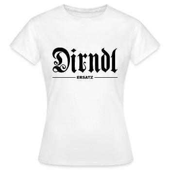 Dirndl Ersatz Tracht bayrisch Herz - Frauen T-Shirt - Weiß - Vorne - AI Model Female 172 dark (172cm)