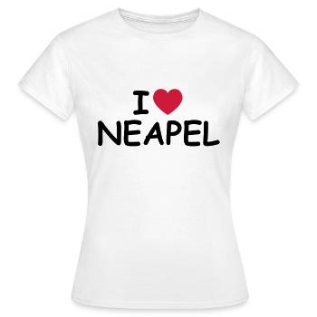 J'aime Naples - T-shirt Femme - blanc - Devant - AI Model Female 172 dark (172cm)