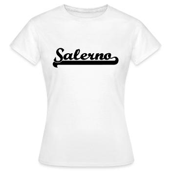écrit salerno - T-shirt Femme - blanc - Devant - AI Model Female 172 dark (172cm)