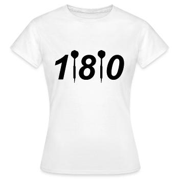 dard, 180, triple, fléchettes, club, acier,double - T-shirt Femme - blanc - Devant - AI Model Female 172 dark (172cm)
