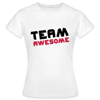 Team Awesome - Frauen T-Shirt - Weiß - Vorne - AI Model Female 172 dark (172cm)