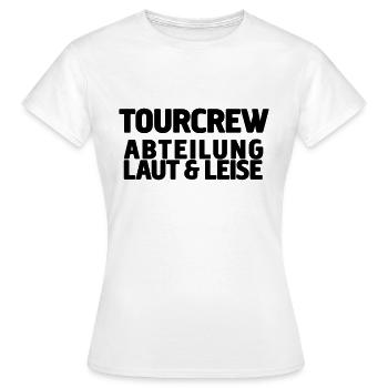tourcrew sound - Frauen T-Shirt - Weiß - Vorne - AI Model Female 172 dark (172cm)
