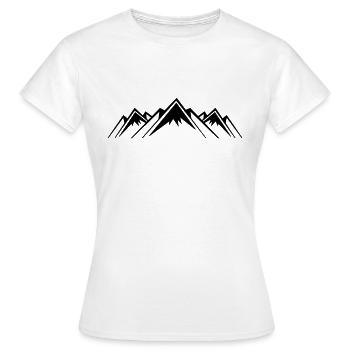 mountains icon - Frauen T-Shirt - Weiß - Vorne - AI Model Female 172 dark (172cm)