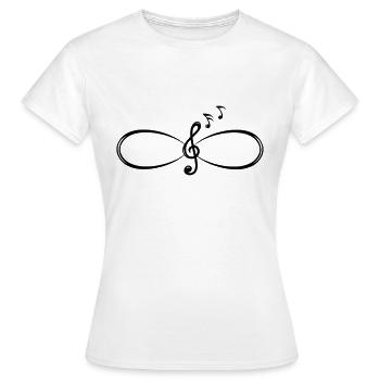 Clef Treble Clef Infinity Symbol - Women's T-Shirt - white - Front - AI Model Female 172 dark (172cm)