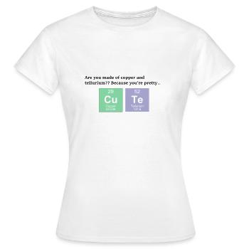 Chemie Witz CuTe - Frauen T-Shirt - Weiß - Vorne - AI Model Female 172 dark (172cm)