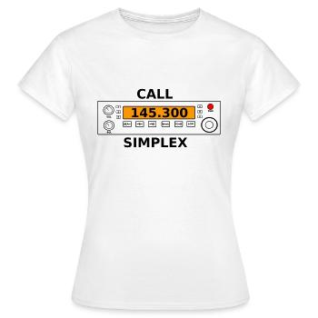 Radio call 145.300 Mhz ham radio - Women's T-Shirt - white - Front - AI Model Female 172 dark (172cm)