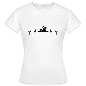 Heartbeat - L’ivrogne - L’ivrogne - T-shirt Femme - blanc - Devant - AI Model Female 172 dark (172cm)
