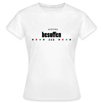 besoffen - Frauen T-Shirt - Weiß - Vorne - AI Model Female 172 dark (172cm)