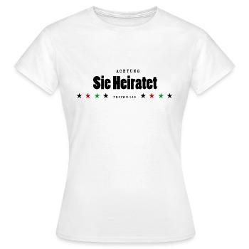 Heiraten - Frauen T-Shirt - Weiß - Vorne - AI Model Female 172 dark (172cm)