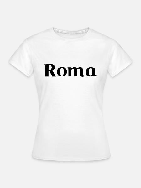 Roma - Schwarze Schrift - Frauen T-Shirt - Weiß