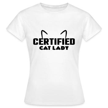 Certified Cat Lady - Frauen T-Shirt - Weiß - Vorne - AI Model Female 172 dark (172cm)