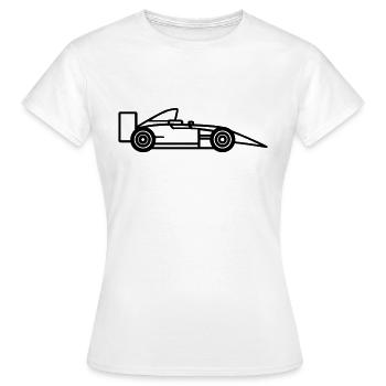 voiture de course - T-shirt Femme - blanc - Devant - AI Model Female 172 dark (172cm)