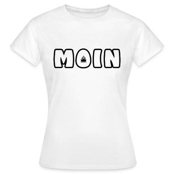 Moin& Moinsen & Guten Morgen - Frauen T-Shirt - Weiß - Vorne - AI Model Female 172 dark (172cm)