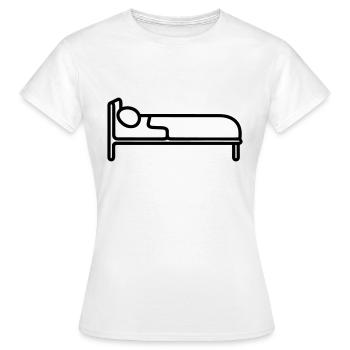 Bett - Frauen T-Shirt - Weiß - Vorne - AI Model Female 172 dark (172cm)