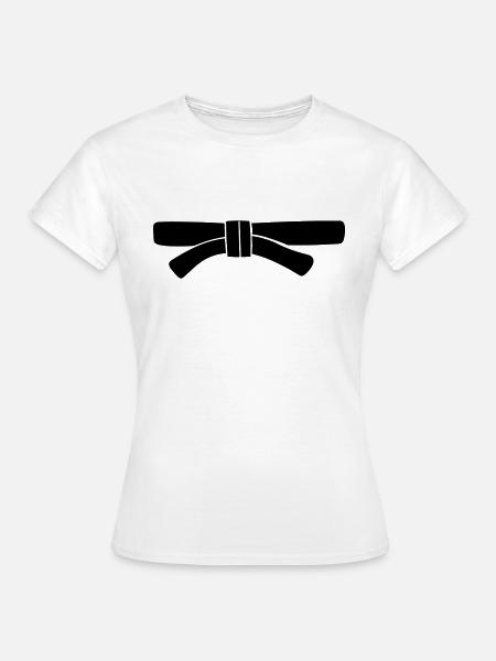 Gürtel - Frauen T-Shirt - Weiß