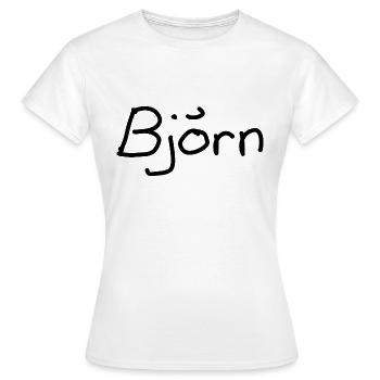Björn - T-shirt Femme - blanc - Devant - AI Model Female 172 dark (172cm)