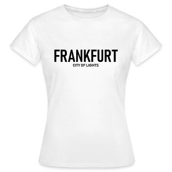 Francfort - Ville Lumière - Vie nocturne - T-shirt Femme - blanc - Devant - AI Model Female 172 dark (172cm)
