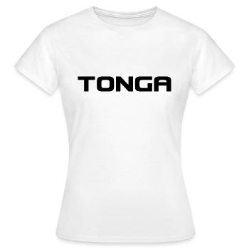 Logo des Tonga - Pacifique - Polynésie - Mers du Sud - T-shirt Femme - blanc - Devant - AI Model Female 172 dark (172cm)