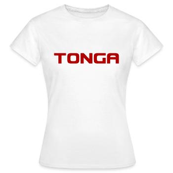 Logo des Tonga - Pacifique - Polynésie - Mers du Sud - T-shirt Femme - blanc - Devant - AI Model Female 172 dark (172cm)
