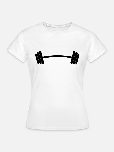 Hantel - Frauen T-Shirt - Weiß