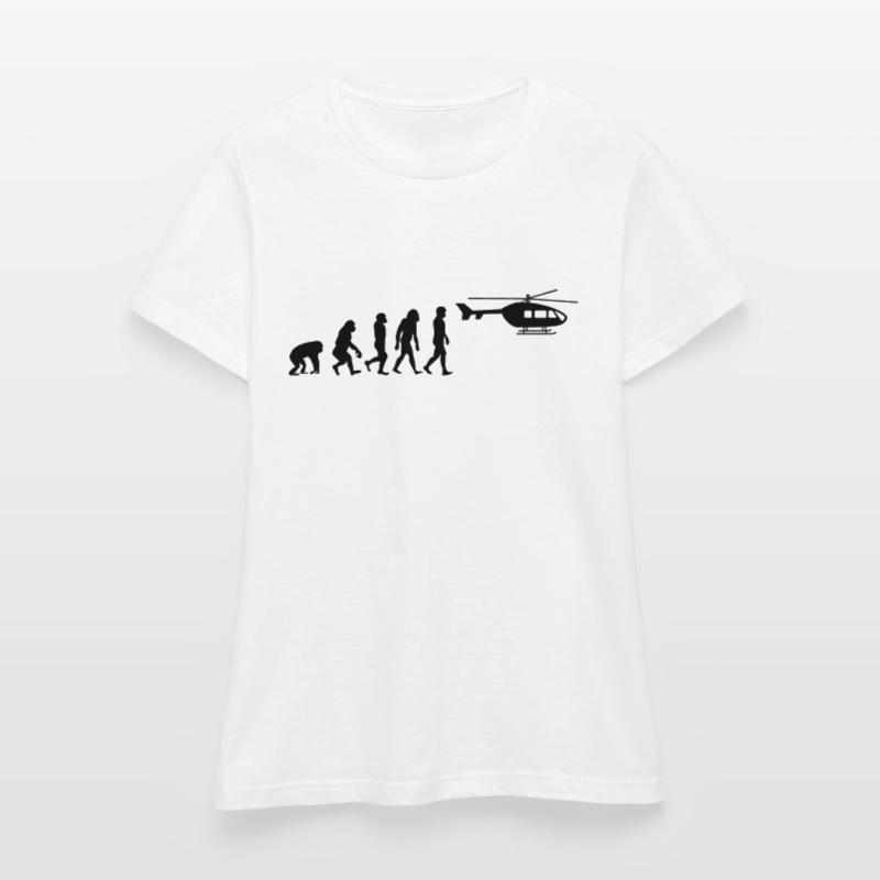 Helicopter Pilot Evolution Stone Age Women's T-Shirt