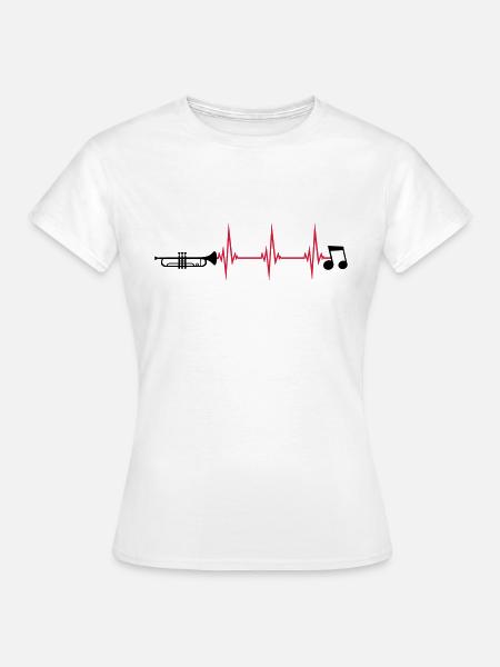 Puls Trompete Instrument - Frauen T-Shirt - Weiß