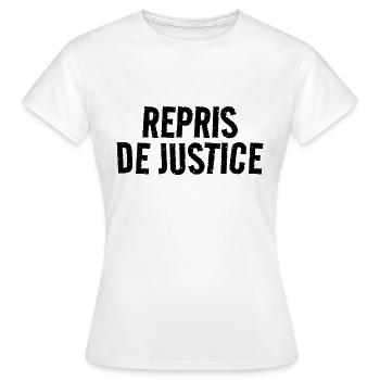 repris de justice - T-shirt Femme - blanc - Devant - AI Model Female 172 dark (172cm)