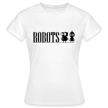 Robots - Women's T-Shirt - white - Front - AI Model Female 172 dark (172cm)