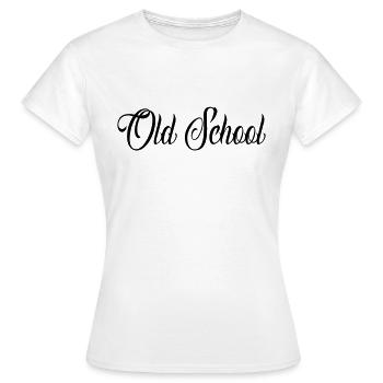old school - Frauen T-Shirt - Weiß - Vorne - AI Model Female 172 dark (172cm)