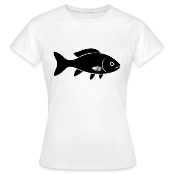 Poisson petite carpe - T-shirt Femme - blanc - Devant - AI Model Female 172 dark (172cm)