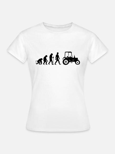 traktor evolution - Frauen T-Shirt - Weiß