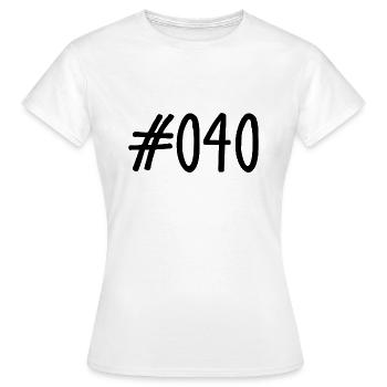 #040 - 040 - Vorwahl - Hamburg - Elbe - Alster - Frauen T-Shirt - Weiß - Vorne - AI Model Female 172 dark (172cm)