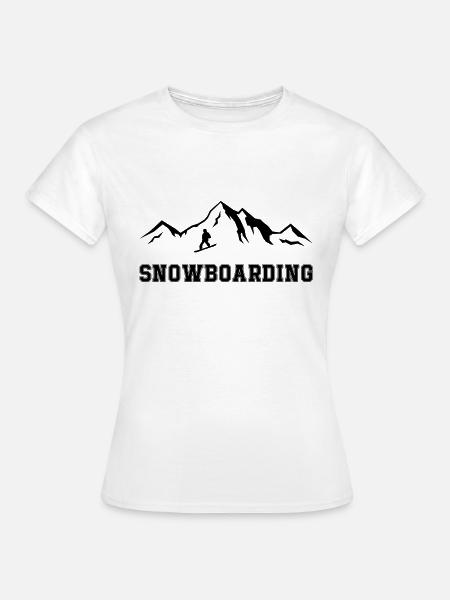 Snowboarding - Frauen T-Shirt - Weiß