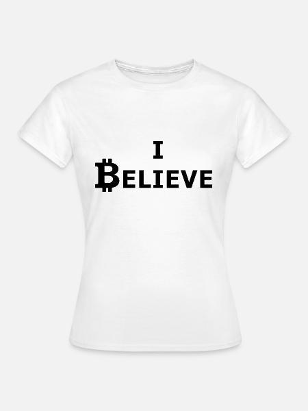 Bitcoin schwarz - Frauen T-Shirt - Weiß
