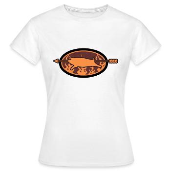 Grilling me softly! - Frauen T-Shirt - Weiß - Vorne - AI Model Female 172 dark (172cm)