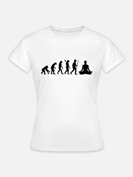 MEDITATION EVOLUTION! - Dame-T-shirt - hvid