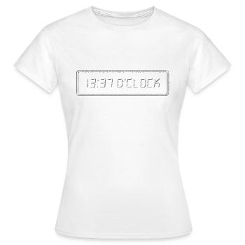1337 O Clock Blanc - T-shirt Femme - blanc - Devant - AI Model Female 172 dark (172cm)
