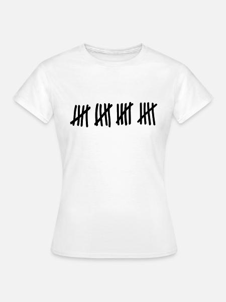 20 striche - Frauen T-Shirt - Weiß
