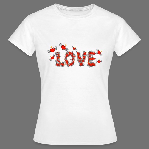 Fliegende Herzen LOVE - Frauen T-Shirt